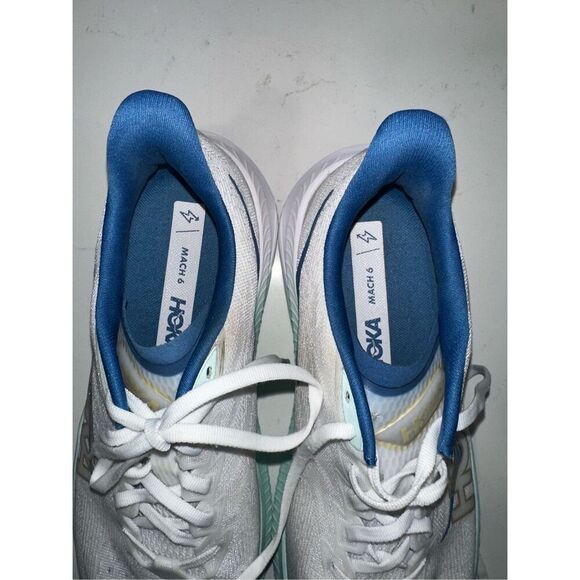 Hoka Mach 6 Running Shoe Frost/Gold Size 11 - Picture 10 of 11